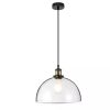 V-TAC átlátszó üveg csillár, függeszték E27 foglalattal, O250mm - SKU 3737