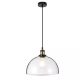 V-TAC átlátszó üveg csillár, függeszték E27 foglalattal, O250mm - SKU 3737