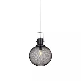   V-TAC fekete fémháló búrás csillár, függeszték E27 foglalattal - SKU 3859