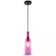 V-TAC üveg alakú, magenta lámpa, függeszték E14 foglalattal - SKU 3774