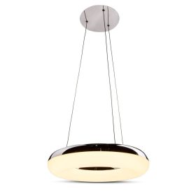 V-TAC 40W kerek, króm csillár, meleg fehér - SKU 3874