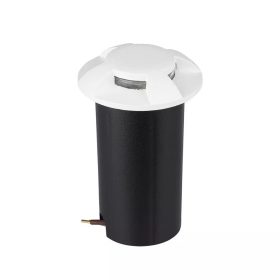   V-TAC 1W 12V kültéri, 4 irányú talajlámpa, fehér, IP67 90°, hideg fehér - SKU 1471