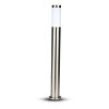 V-TAC kültéri, rozsdamentes acél állólámpa, 80 cm, E27 foglalattal - SKU 8625