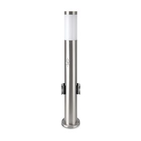   V-TAC kültéri, mozgásérzékelős állólámpa, 60 cm, 2 db aljzattal, E27 foglalattal - SKU 8977