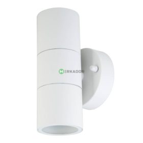   V-TAC kültéri, kerek, fehér fali lámpa, 2xGU10 foglalattal - SKU 7570