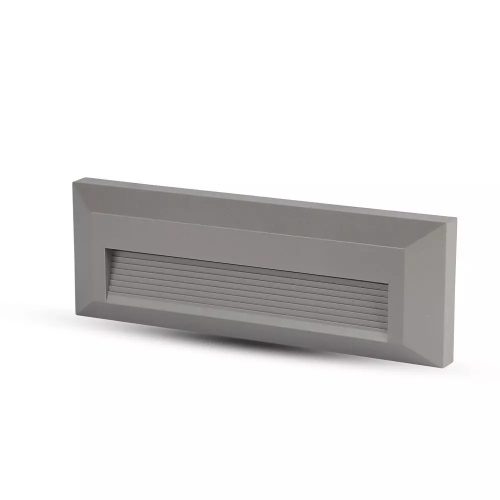 V-TAC 3W szürke LED lépcsővilágítás, IP65, természetes fehér - SKU 1330