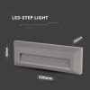 V-TAC 3W szürke LED lépcsővilágítás, IP65, természetes fehér - SKU 1330
