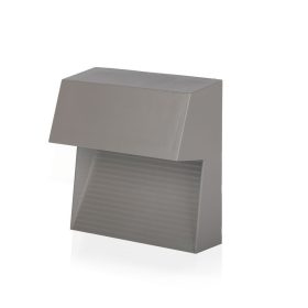   V-TAC 3W szürke LED lépcsővilágítás, szögletes, IP65, meleg fehér - SKU 1400