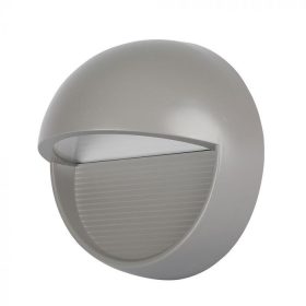   V-TAC 3W szürke LED lépcsővilágítás, kerek, IP65, természetes fehér - SKU 1407