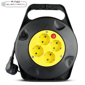 V-TAC 10m kábeldob, 4db aljzattal - SKU 8781