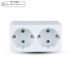 V-TAC fali elosztó 2db aljzattal - SKU 8783