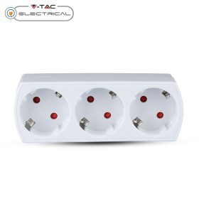 V-TAC fali elosztó 3db aljzattal - SKU 8789