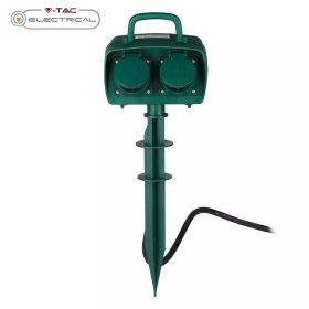   V-TAC leszúrható kültéri elosztó 4db aljzattal - SKU 8810