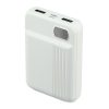 V-TAC fehér, 10000mAh powerbank, kijelzővel - SKU 8851