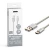 V-TAC ezüst, USB - Type-C 1m hálózati kábel - SKU 8492