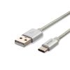 V-TAC ezüst, USB - Type-C 1m hálózati kábel - SKU 8492