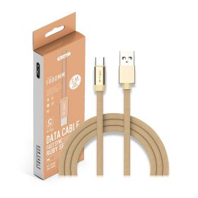 V-TAC arany, USB - Type-C 1m hálózati kábel - SKU 8499