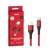 V-TAC piros, USB - Type-C 1m hálózati kábel - SKU 8634