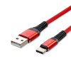 V-TAC piros, USB - Type-C 1m hálózati kábel - SKU 8634