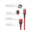 V-TAC piros, USB - Type-C 1m hálózati kábel - SKU 8634
