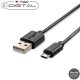 V-TAC fekete, USB - Micro USB 1m hálózati kábel - SKU 8481