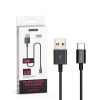 V-TAC fekete, USB - Type-C 1m hálózati kábel - SKU 8487