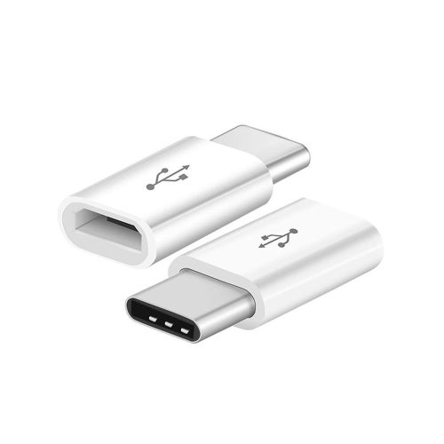 V-TAC fehér, Micro USB - Type-C átalakító - SKU 8472