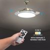 V-TAC 35W mennyezeti ventilátor, változtatható színhőmérséklettel - SKU 7929