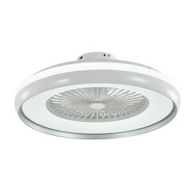  V-TAC 45W mennyezeti ventilátor, változtatható színhőmérséklettel, szürke díszcsíkkal - SKU 217935