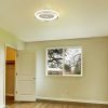 V-TAC 45W mennyezeti ventilátor, változtatható színhőmérséklettel, szürke díszcsíkkal - SKU 217935