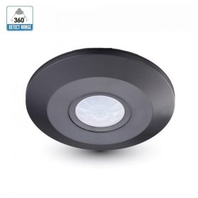   V-TAC mennyezetre szerelhető, infravörös mozgásérzékelő 360°, fekete - SKU 5087