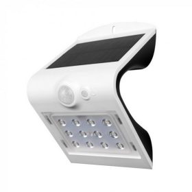   V-TAC napelemes, mozgásérzékelős LED reflektor, fehér, 1.5W természetes fehér - SKU 8276
