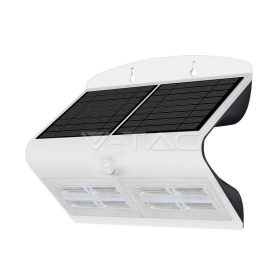   V-TAC napelemes, mozgásérzékelős LED reflektor, fehér, 7W természetes fehér - SKU 8278