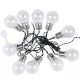 V-TAC napelemes LED party fényfüzér 2m 10db fényforrással - SKU 8559