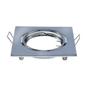   V-TAC GU10 LED spot lámpa keret, króm billenthető lámpatest - SKU 8943