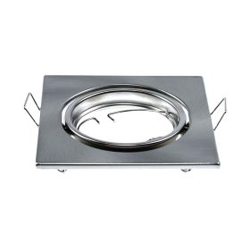   V-TAC GU10 LED spot lámpa keret, matt króm billenthető, dönthető lámpatest - SKU 8942