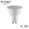 V-TAC GU10 LED spot égő 150 Lm/W, 5W meleg fehér 110° - SKU 2837