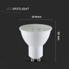 V-TAC GU10 LED spot égő 150 Lm/W, 5W meleg fehér 110° - SKU 2837