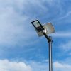 V-TAC napelemes utcai LED lámpa, térvilágító lámpatest 50W hideg fehér - SKU 95509