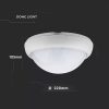 V-TAC 12W kerek IP54 LED lámpa, fehér, természetes fehér fénnyel - SKU 5050