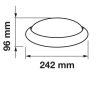 V-TAC 12W ovális IP54 LED lámpa, fehér, meleg fehér fénnyel - SKU 1351