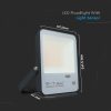 V-TAC LED reflektor 50W hideg fehér 100 Lm/W, beépített alkonykapcsolóval - SKU 20174