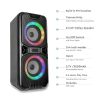 V-TAC Soundor 20W Bluetooth hordozható hangszóró LED világítással, 2x4 inch - SKU 6663