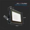 V-TAC kötödobozos LED reflektor 20W meleg fehér, fekete házzal - SKU 20307