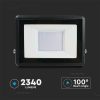 V-TAC kötödobozos LED reflektor 30W természetes fehér, fekete házzal - SKU 20311