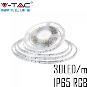 V-TAC LED szalag IP65 SMD 5050 chip 30 db/m RGB - SKU 212118