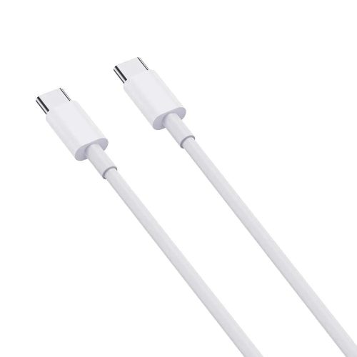 V-TAC fehér Type-C 1m Power Delivery hálózati kábel, max. 60W teljesítményig - SKU 6681
