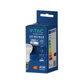 V-TAC R50 4.8W E14 hideg fehér CREE LED égő - SKU 211406