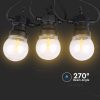 V-TAC LED party fényfüzér 5m 10db filament fényforrással, meleg fehér - SKU 212728