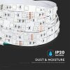 V-TAC LED szalag IP20 SMD 5050 chip 60 db/m RGB, 5 m/tekercs - SKU 212591